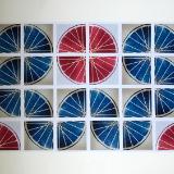 24 Freewheelin' TWENTY FOUR (red/blue 4x6 squares), Benton