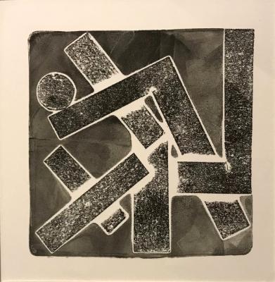 On edge collagraph monoprint On edge collagraph monoprint