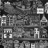 On the street where you live  linocut