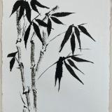 Asian Brush Painting (bamboo brush, Chinese watercolor on paper)