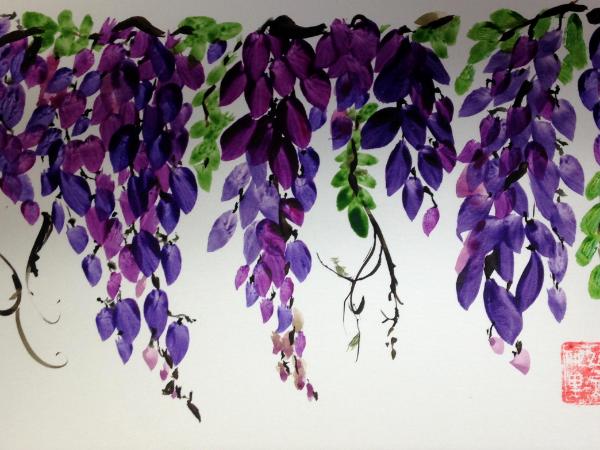 16x12" Wisteria in Sunlight (available)