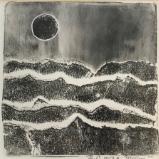 Dark Moon 12x12 monotype (gelatin stencil)