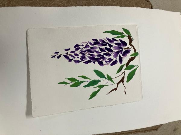 wisteria and leaves 