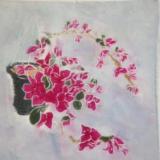 * Bougainvillea/White Line linocut/monotype 20x20