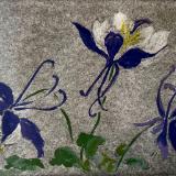 Garden Series: Columbines  drypoint (Sold)