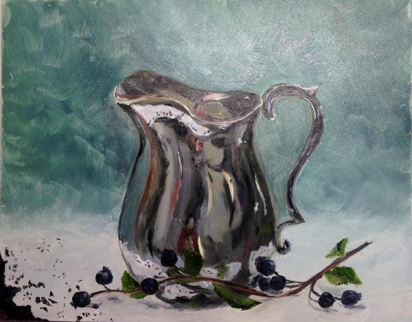 *Self Portrait with Silver Pitcher 8x10"