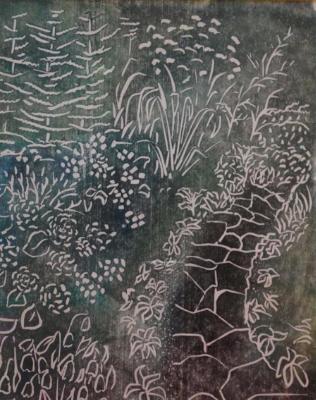 Garden Path, monoprint Garden Path, monoprint