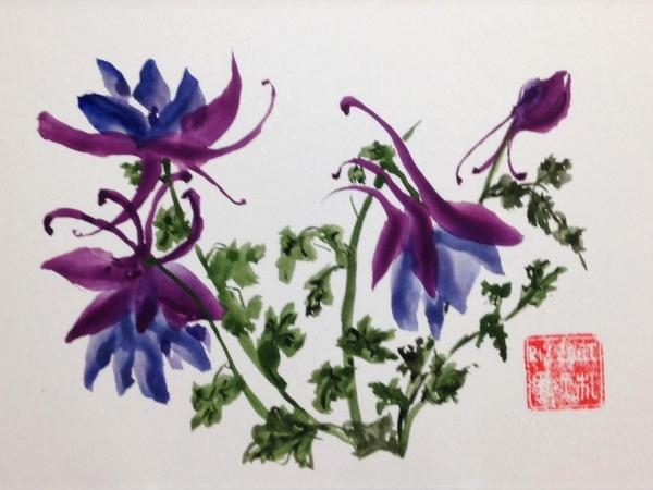 8x10" Columbine, available at W-S Arts Council Gift Shop  (sold)