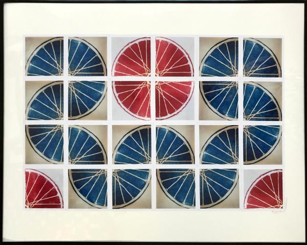 24 Freewheelin' TWENTY FOUR (red/blue 4x6 squares), Benton