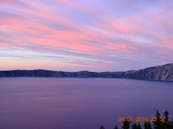 Crater Lake Sunset