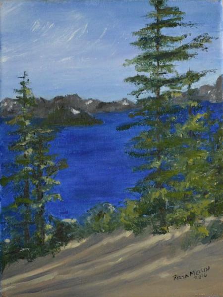 *Bluer than Blue: Crater Lake 9x12 (private collection)