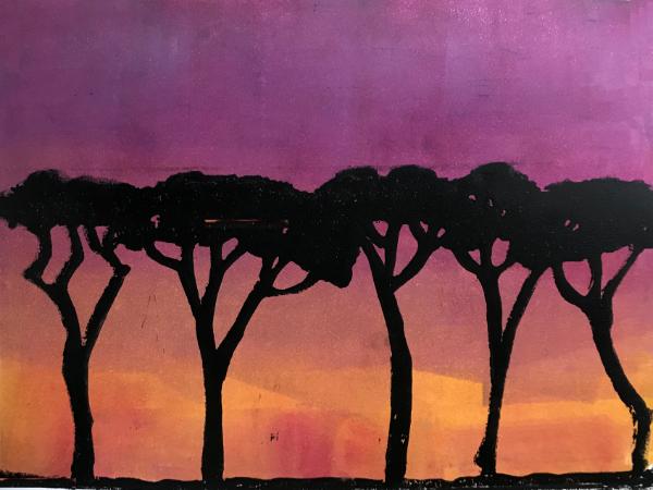 Evening, Rome (Parasol Pines in Rome), sold; 3 available