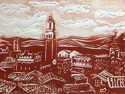 Siena Rooftops (light sky) (edition still available)
