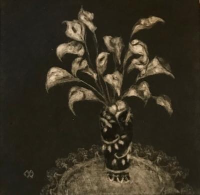 Calla Lilies in Chinese vase (D2) 
