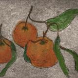 Garden Series: Tori's Oranges  drypoint