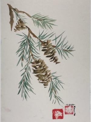 Spruce Branch (sold) 16x20" Spruce Branch (sold) 16x20"