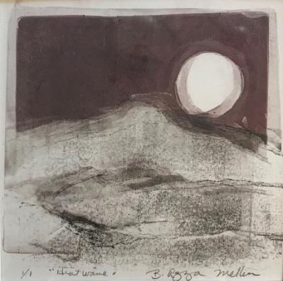 Heat Wave/ Moon overPilot Mountain Heat Wave/ Moon overPilot Mountain