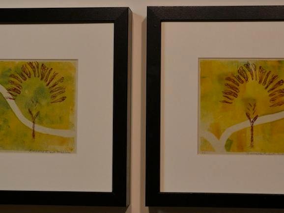 Two Roads/ 2 of diptych, monotype