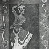 X: Indian Bharatanatyam Dancer with Paisley border