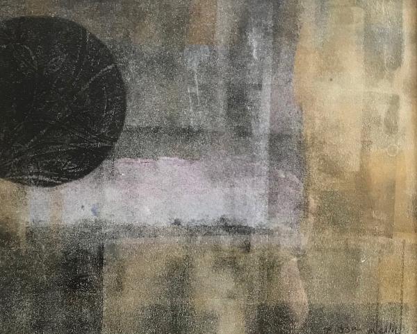 Evening Approach monotype 11x14 
