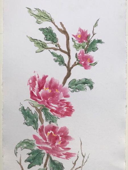 Asian Brush Painting Flowers Workshop / Mar. 23