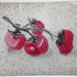 *Garden Series: Tomatoes (hand-colored drypoint)