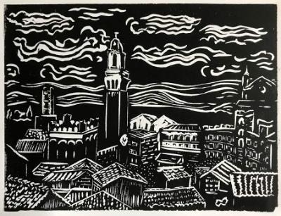 Siena Rooftops lino 