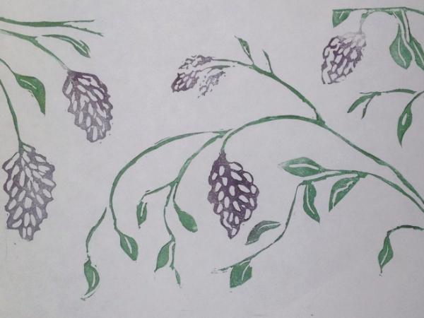 *First Fruit linocut