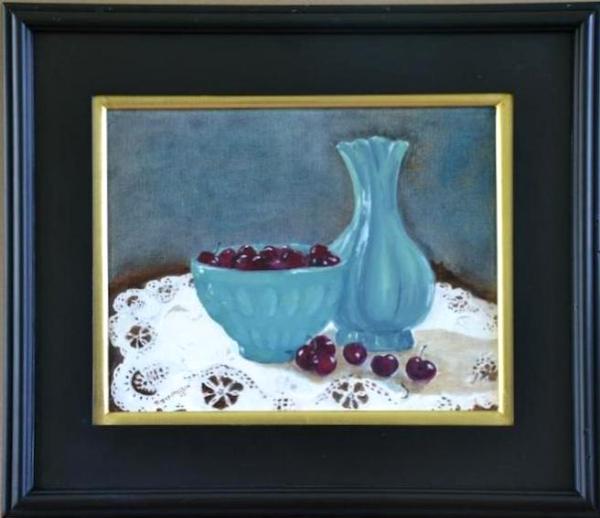 *Celadon and Cherries 12x16