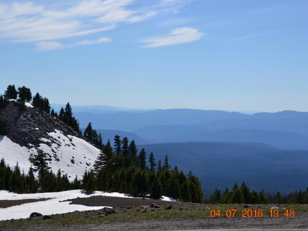 Crater Lake Mountains Blue