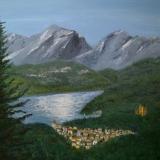 Austrian Mountain Lake 30"x24" (available)