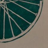 Rollin' (Green) 1/4 bike wheel image for all Freewheelin' collages