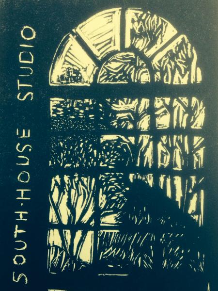 *Studio Window/   Logo  linocut