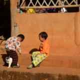 Hill Tribe Boys (with cat), Thailand