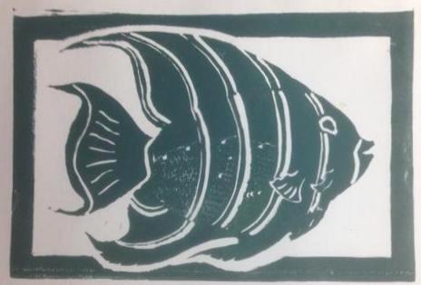 *Fish linocut