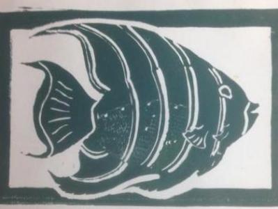 *Fish linocut