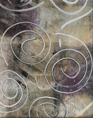 Spring Fever monotype 11x14 Spring Fever monotype 11x14