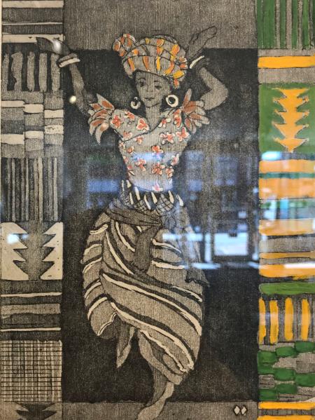 Nigerian Dancer (Border Kente Cloth)