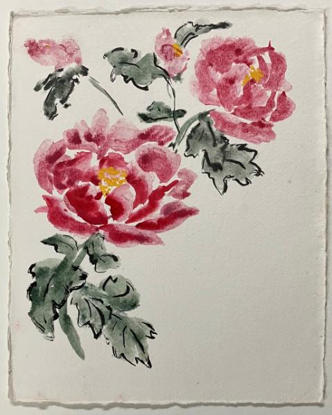 Peony  on Nujabi paper (small)