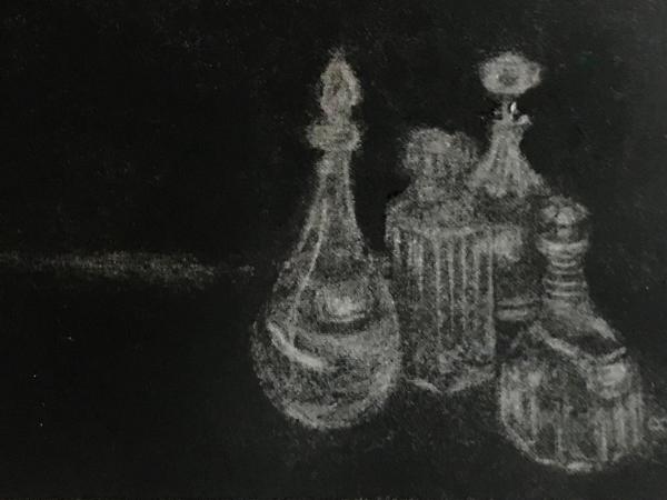 Good Spirits (black) Mezzotint 