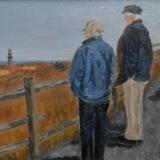 Off-season Observers, oil,  12"x16" (private collection)