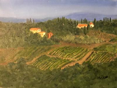 Tuscan Hillside, Montespertoli 9x12 (available)